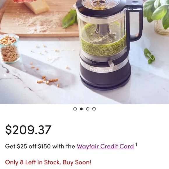 Brand New CONTOUR SILVER KitchenAid 5-Cups Food Chopper-KFC0516BM - Picture 5 of 5